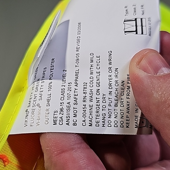 Viking XXL yellow reflective class 2 level 2 vest - Picture 7 of 7